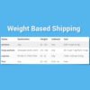 WooCommerce Weight Based Shipping